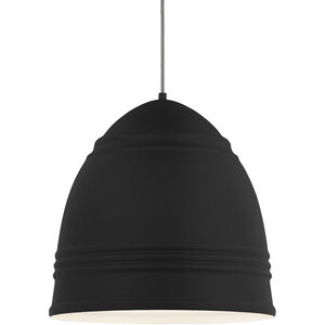 Loft LED 17.3 inch Rubberized Black with White Line-Voltage Pendant Ceiling Light, Grande