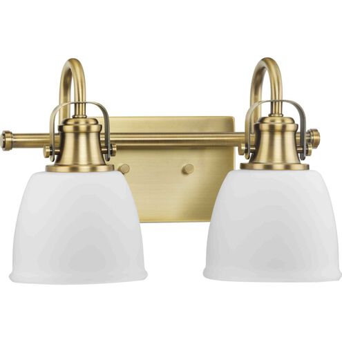Preston 2 Light 14 inch Vintage Brass Vanity Light Wall Light