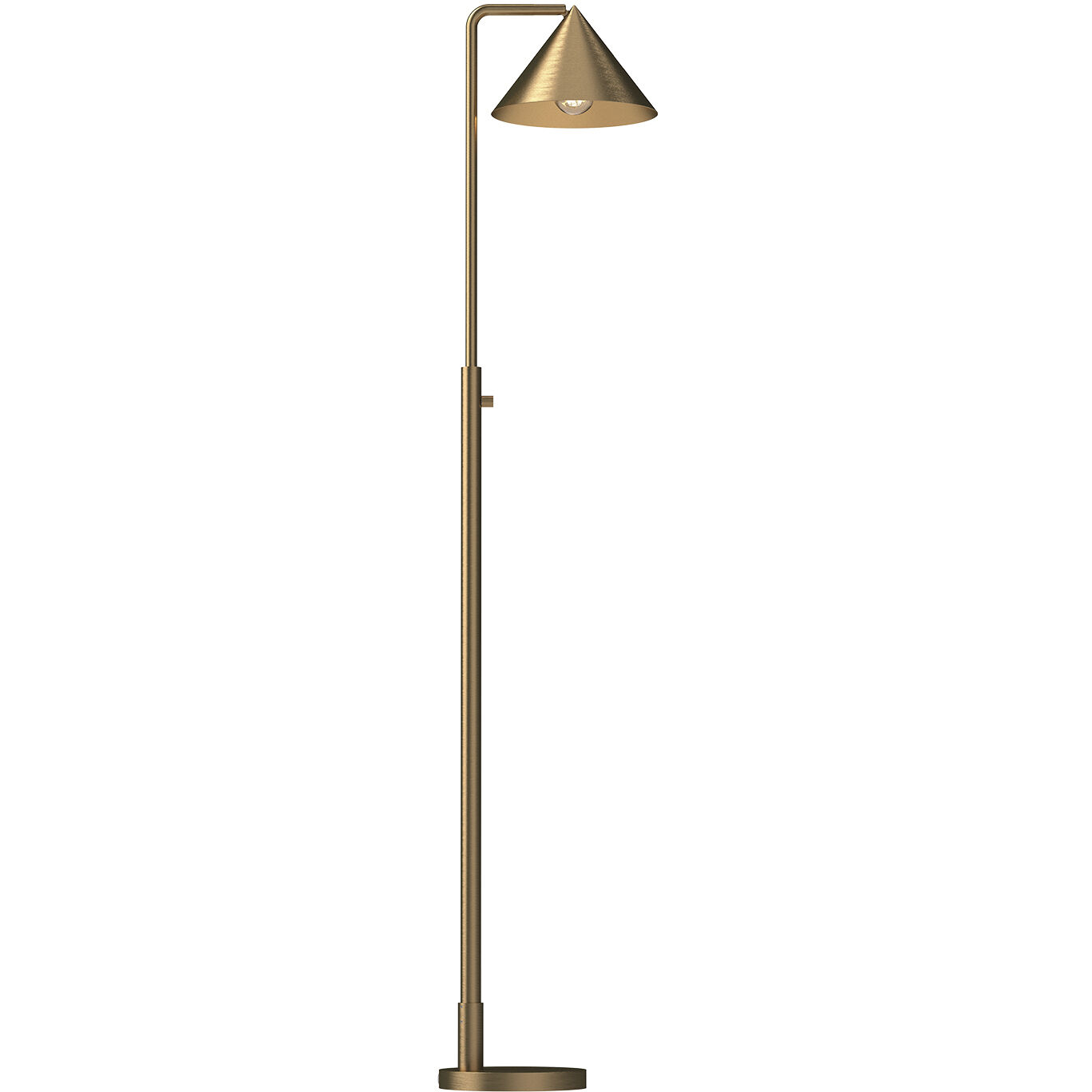 Brushed gold floor lamp top