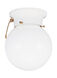 Tomkin 1 Light 6 inch White Flush Mount Ceiling Light