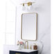 Evermore 30 X 20 inch Brass Mirror 