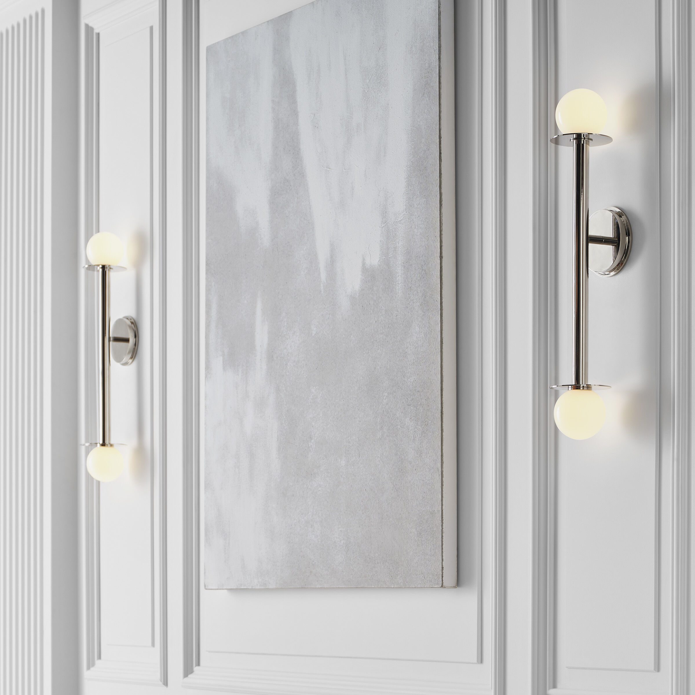 Kelly by Kelly Wearstler Nodes 2 Light 4.75 inch Polished Nickel Sconce Wall Light