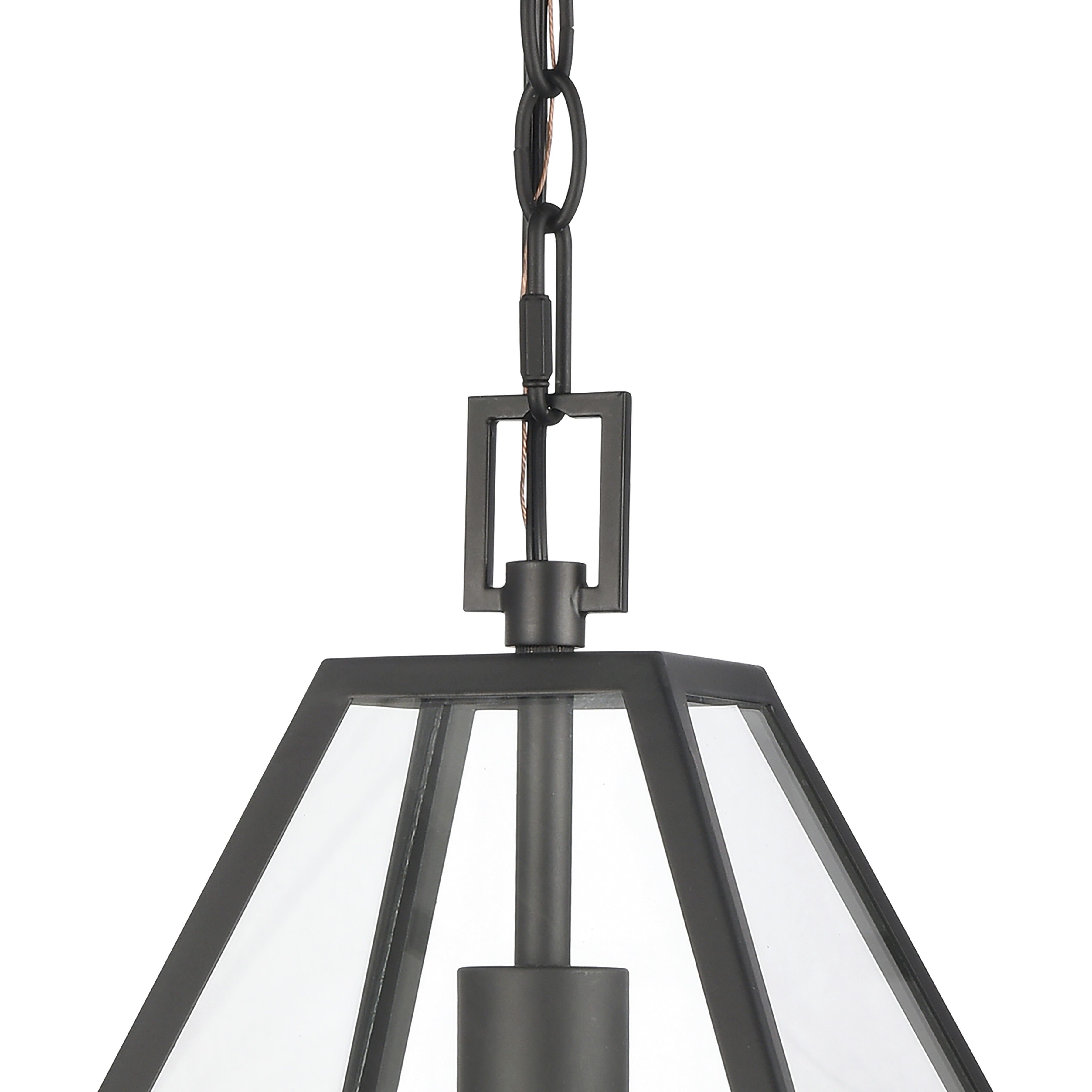 Tangent 1 Light 12 inch Matte Black Pendant Ceiling Light