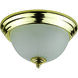 Signature 1 Light 11 inch Plated Brass Flushmount Ceiling Light