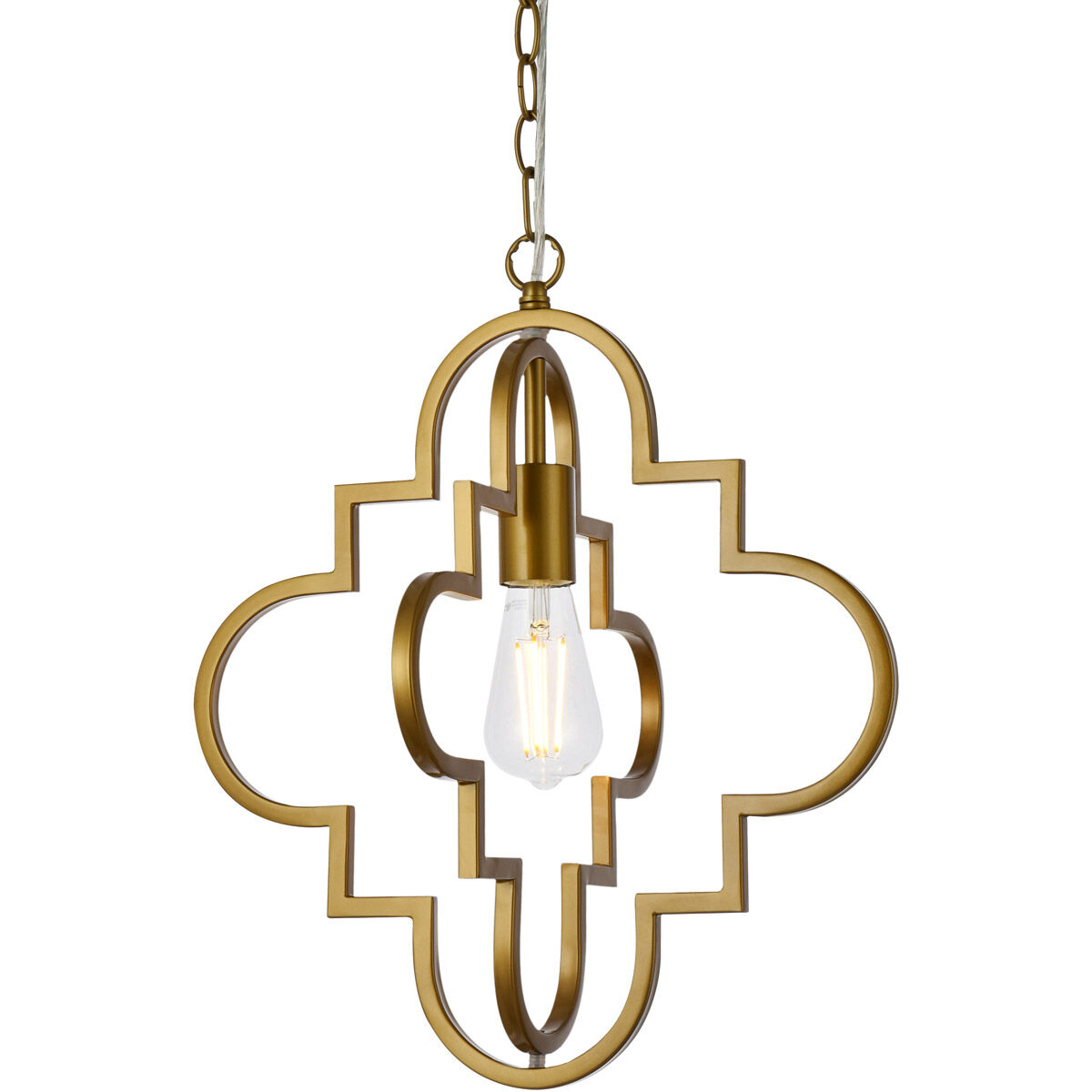 Sandara 1 Light 15 inch Brass Pendant Ceiling Light