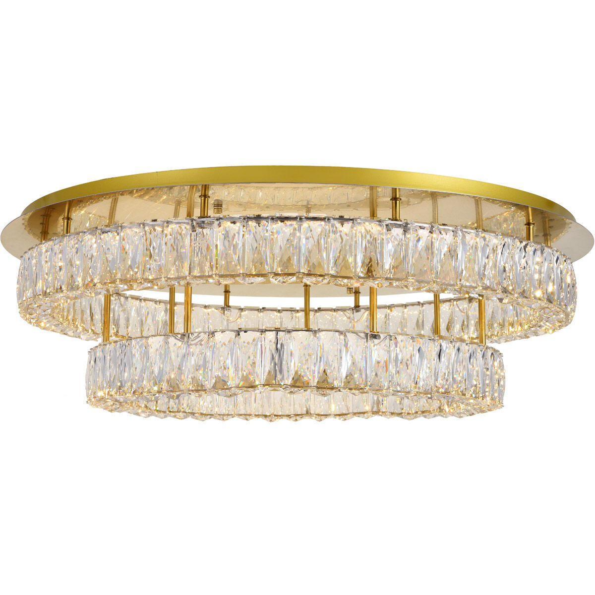 Monroe LED 34 inch Gold Chandelier Ceiling Light
