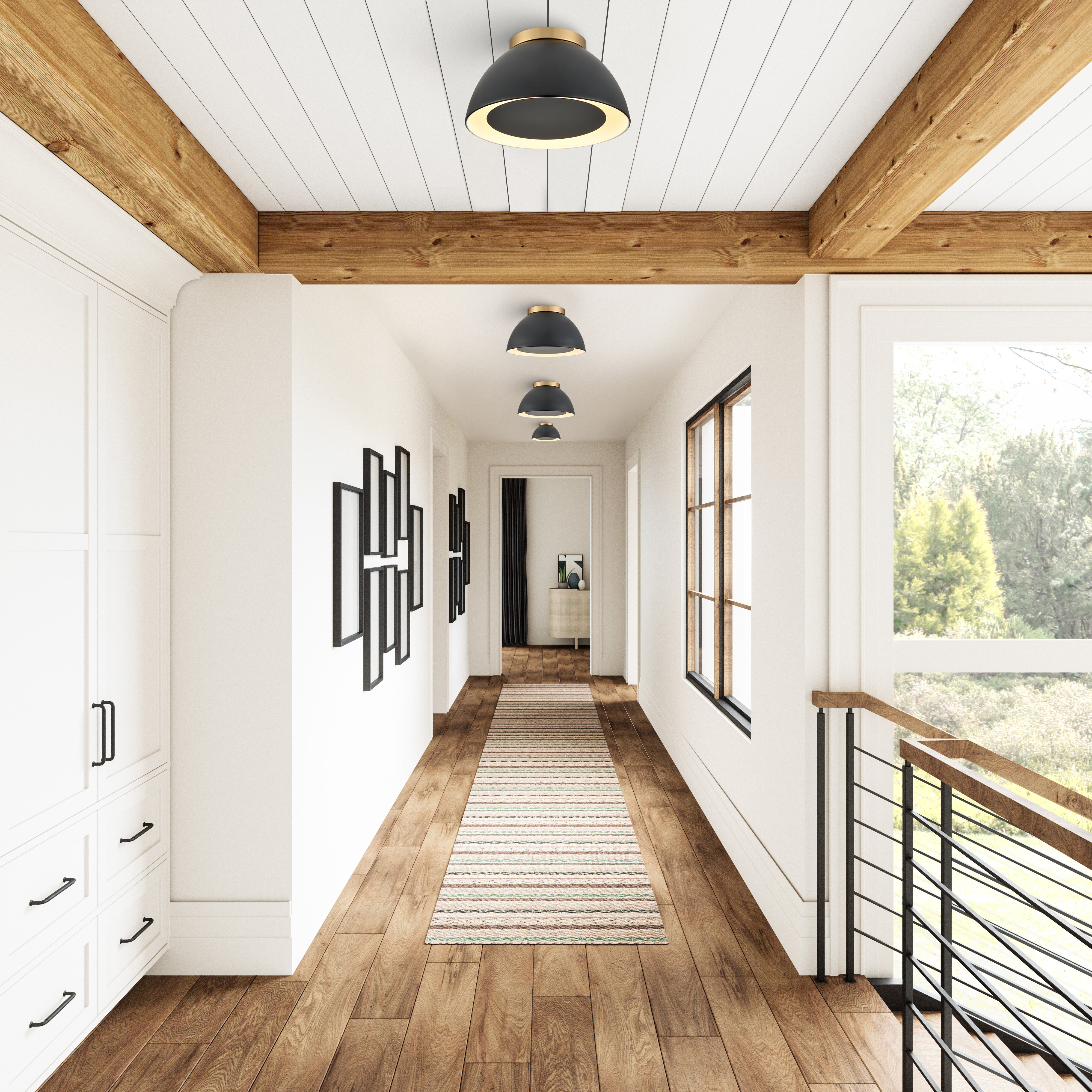 Pelham 2 Light 10 inch Satin Brass Flush Mount Ceiling Light