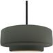 Radiance 1 Light 14.5 inch Pewter Green and Matte Black Pendant Ceiling Light