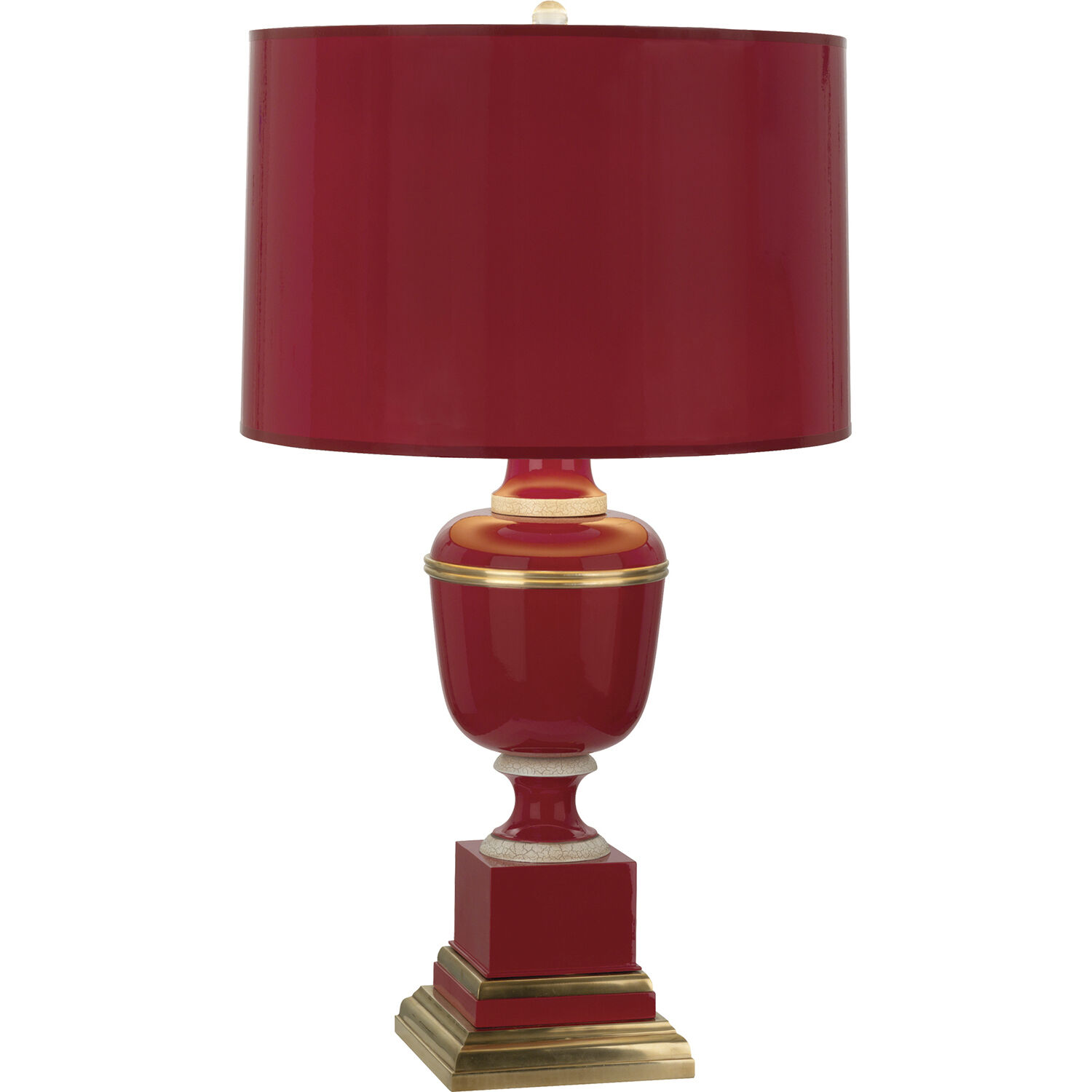 Annika 29.5 inch 150 watt Red Table Lamp Portable Light in Red With Matte Gold