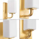 Cowan 1 Light 6 inch Satin Brass Bath Vanity Wall Light