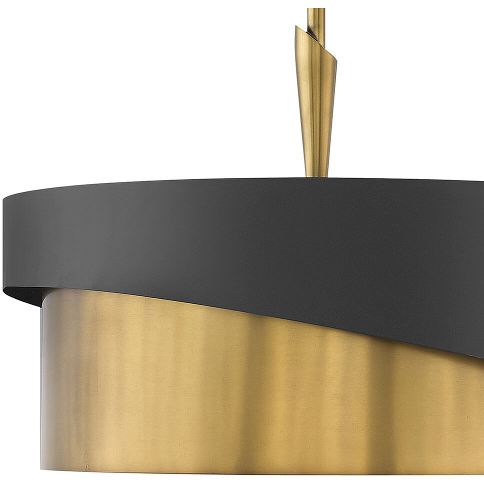 Gigi LED 21 inch Heritage Brass Foyer Light Ceiling Light, Semi-Flush Mount