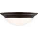 Nash 3 Light 16.75 inch Bronze Flush Mount Ceiling Light