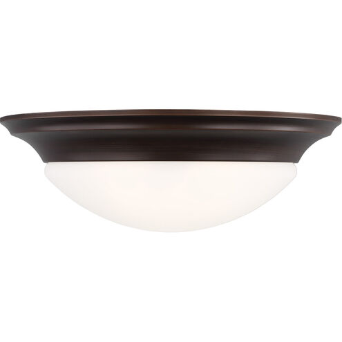 Nash 3 Light 16.75 inch Bronze Flush Mount Ceiling Light