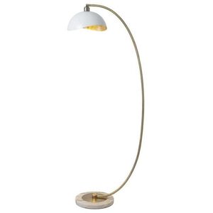Luna Bella 60 inch 100.00 watt Weathered Brass and White Arc Floor Lamp Portable Light
