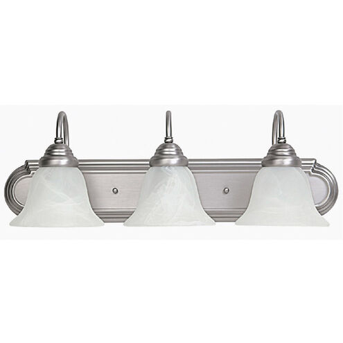 Booker 3 Light 24 inch Matte Nickel Vanity Light Wall Light