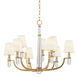 Dayton 9 Light 33 inch Aged Brass Chandelier Ceiling Light