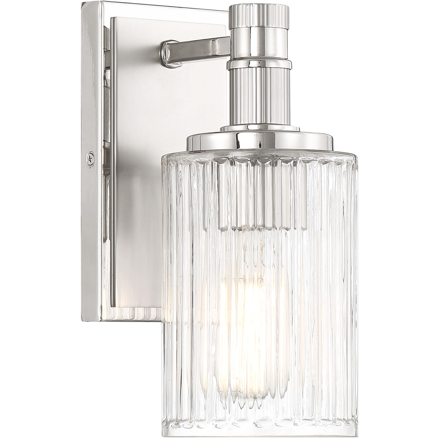 Concord 1 Light 4.5 inch Silver and Polished Nickel Bathroom Vanity Light Wall Light