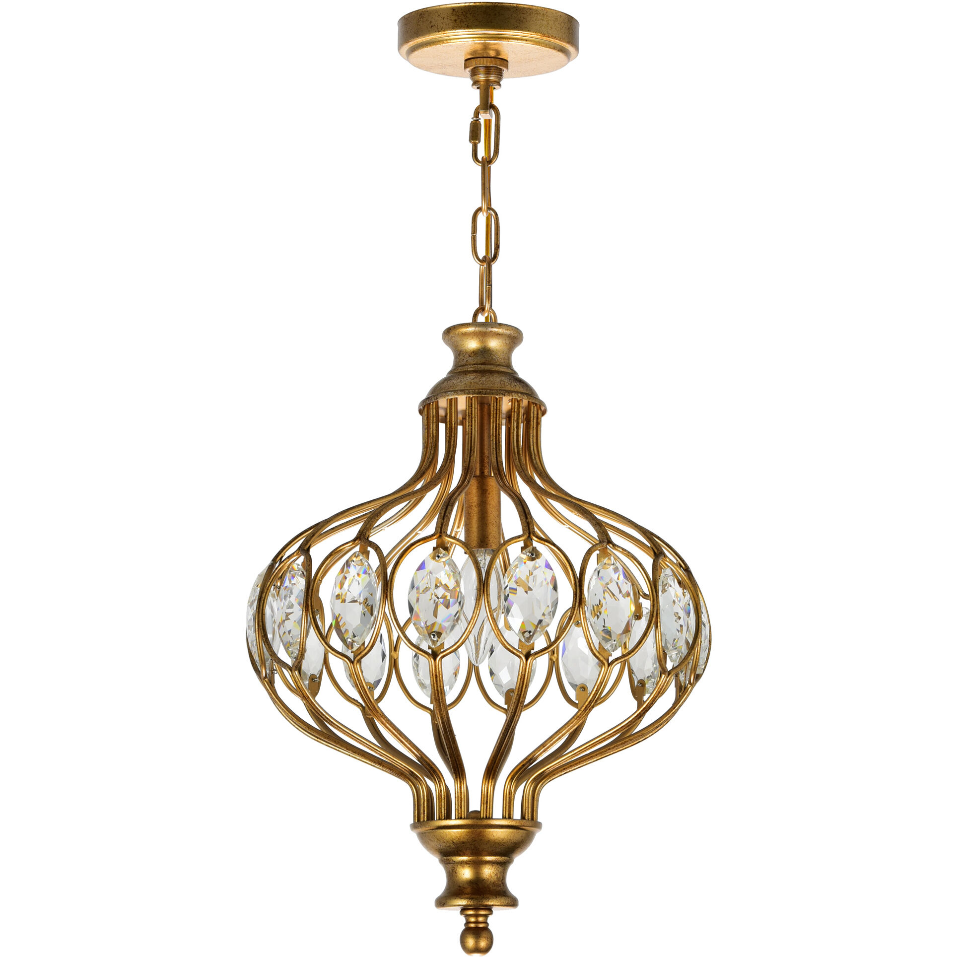 Altair 1 Light 12 inch Antique Bronze Chandelier Ceiling Light