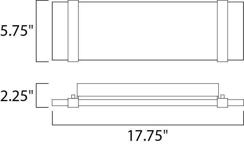 Image LED 17.75 inch Satin Nickel Vanity Light Wall Light