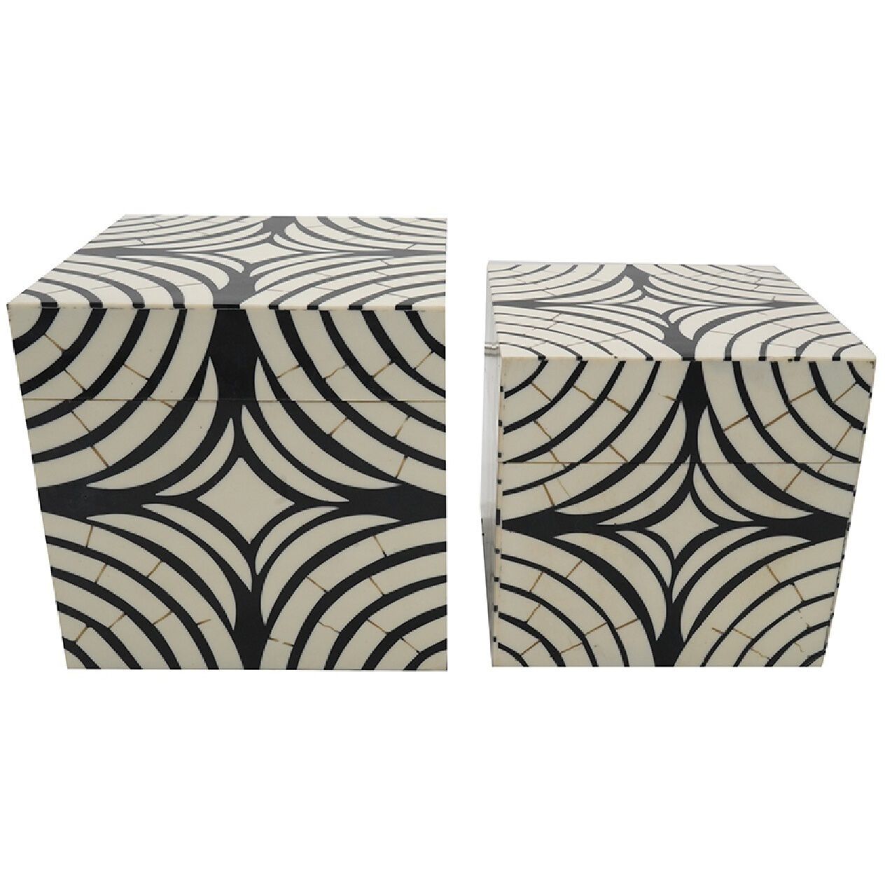 Daytona 7 inch White/Black Decorative Box