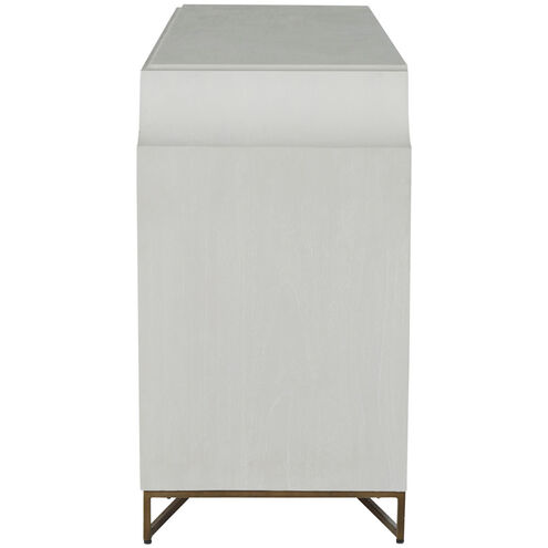 Kirsten Cerused White / Cerused Coal / Stained Brass Cabinet