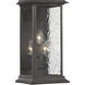 Forged Provincial 3 Light 23 inch Charcoal Outdoor Wall Sconce
