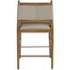 Keegan 35 inch Morel and Walnut with Brushed Stainless Steel Counter Stool