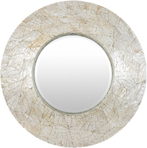 Iridescent 31.5 X 31.5 inch Cream Mirror, Round