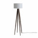 Quattro 61 inch 23 watt Dark Walnut and Weathered Brass Floor Lamp Portable Light