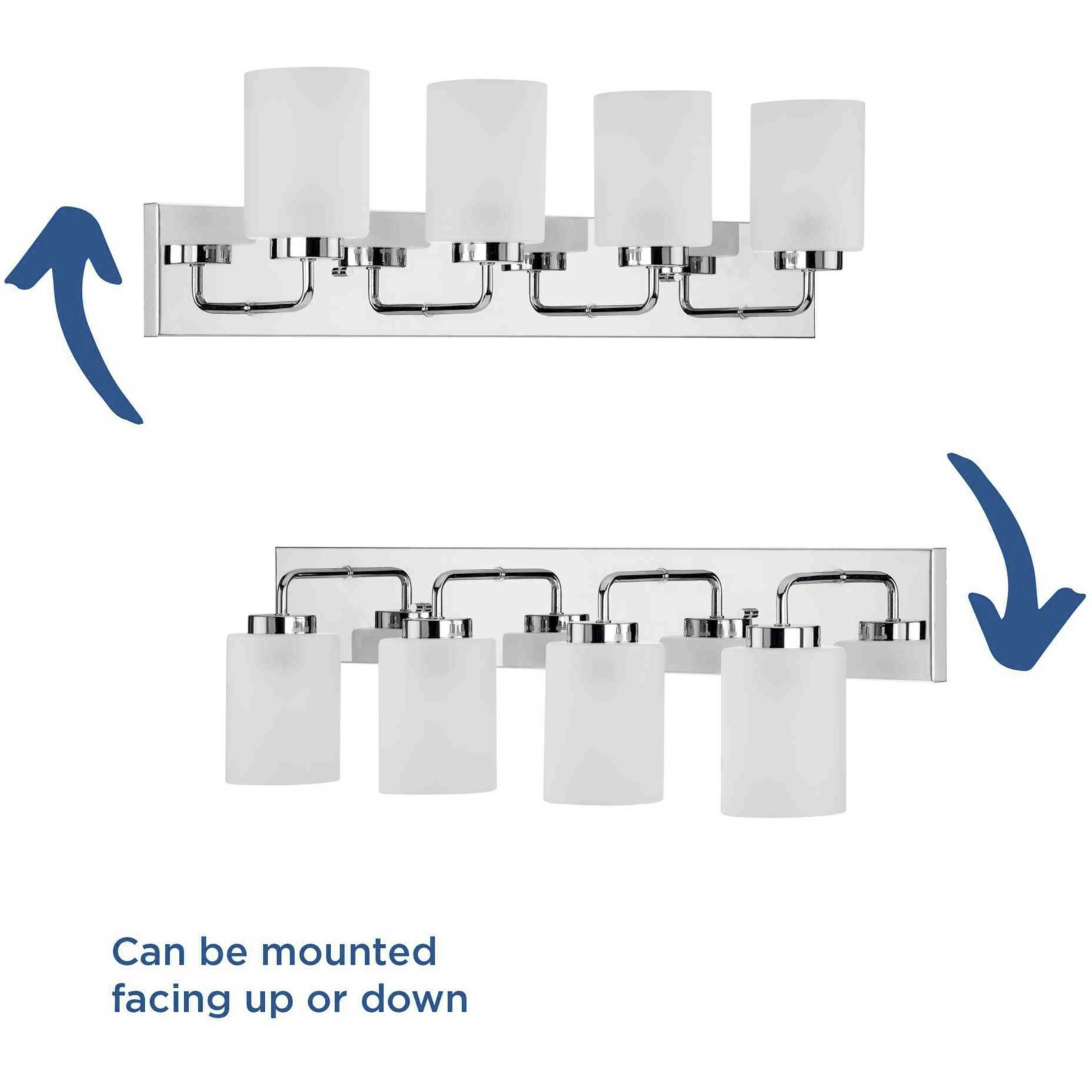 Merry 4 Light 30 inch Polished Chrome Bath Vanity Light Wall Light