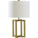 Signature 22 inch 60 watt Solid Gold Table Lamp Portable Light