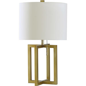 Signature 22 inch 60 watt Solid Gold Table Lamp Portable Light
