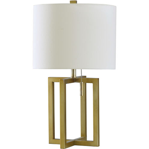 Signature 22 inch 60 watt Solid Gold Table Lamp Portable Light