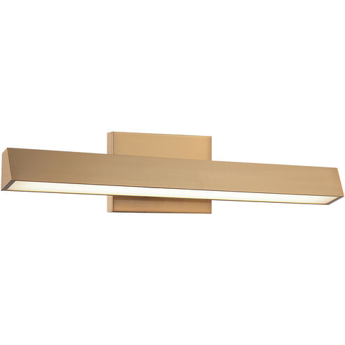 Isosceles LED 18 inch Aged Gold Brass Bath Vanity Light Wall Light