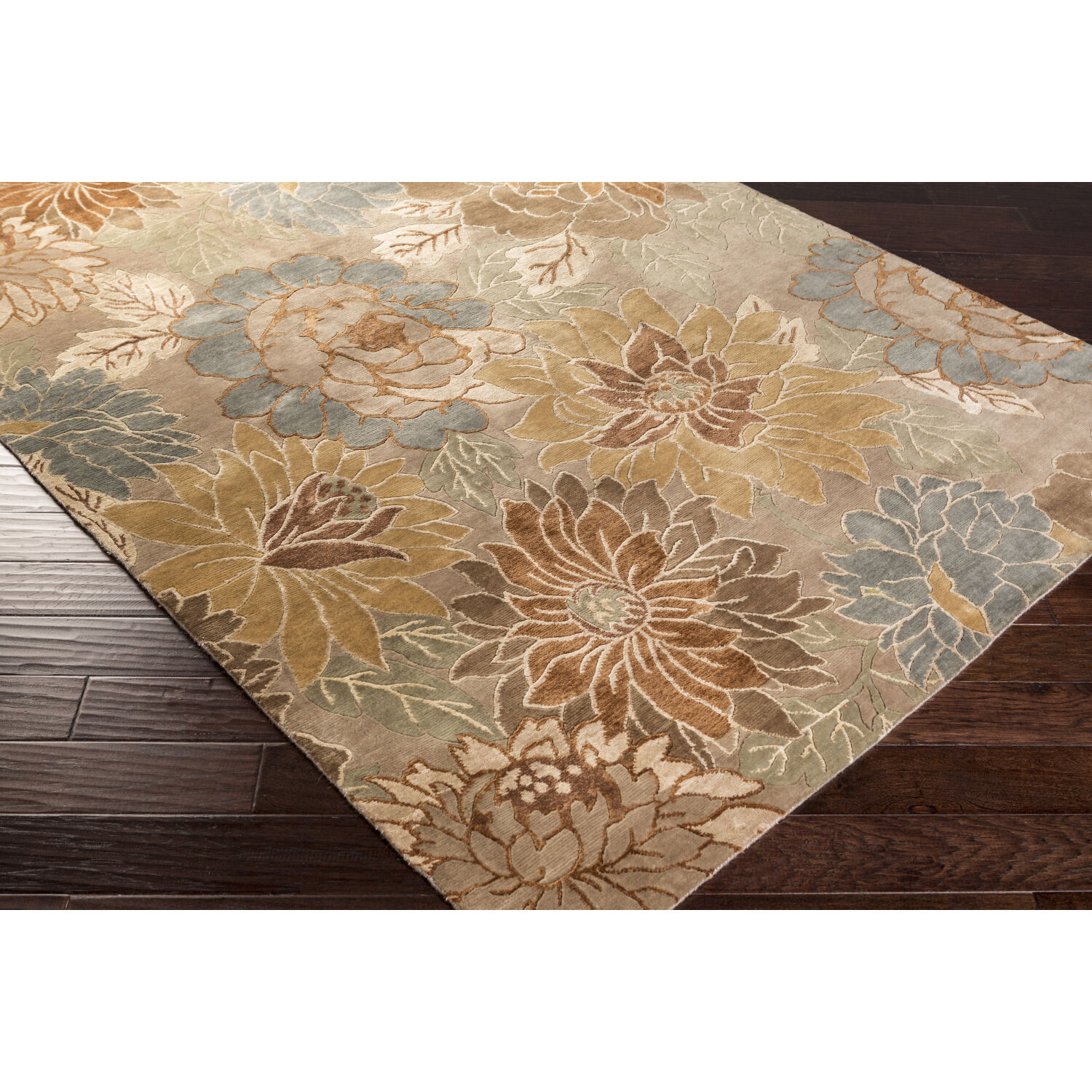 Synergy 108 X 72 inch Sage / Mustard / Brown Handmade Rug