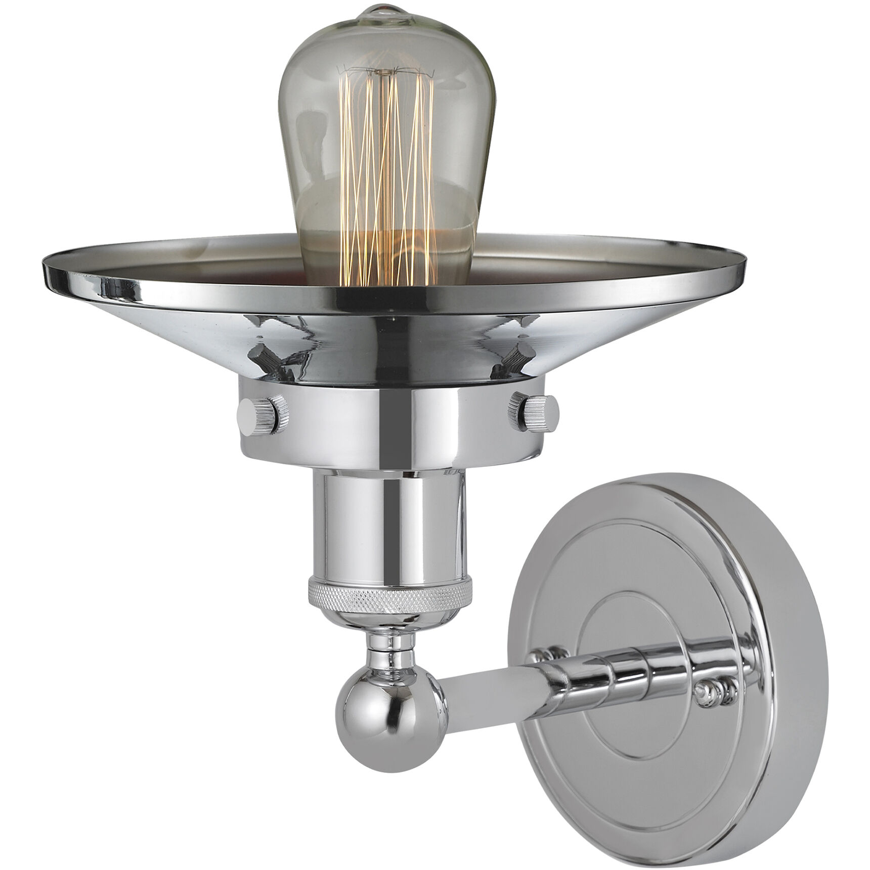 Railroad 1 Light 8 inch Polished Chrome Sconce Wall Light