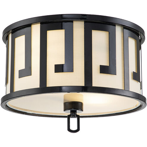 Lemuria 2 Light 15 inch Black Flush Mount Ceiling Light