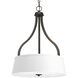 Arden 3 Light 18 inch Antique Bronze Inverted Pendant Ceiling Light