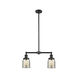Franklin Restoration Small Bell 2 Light 21 inch Oil Rubbed Bronze Chandelier Ceiling Light in Silver Plated Mercury Glass, Franklin Restoration