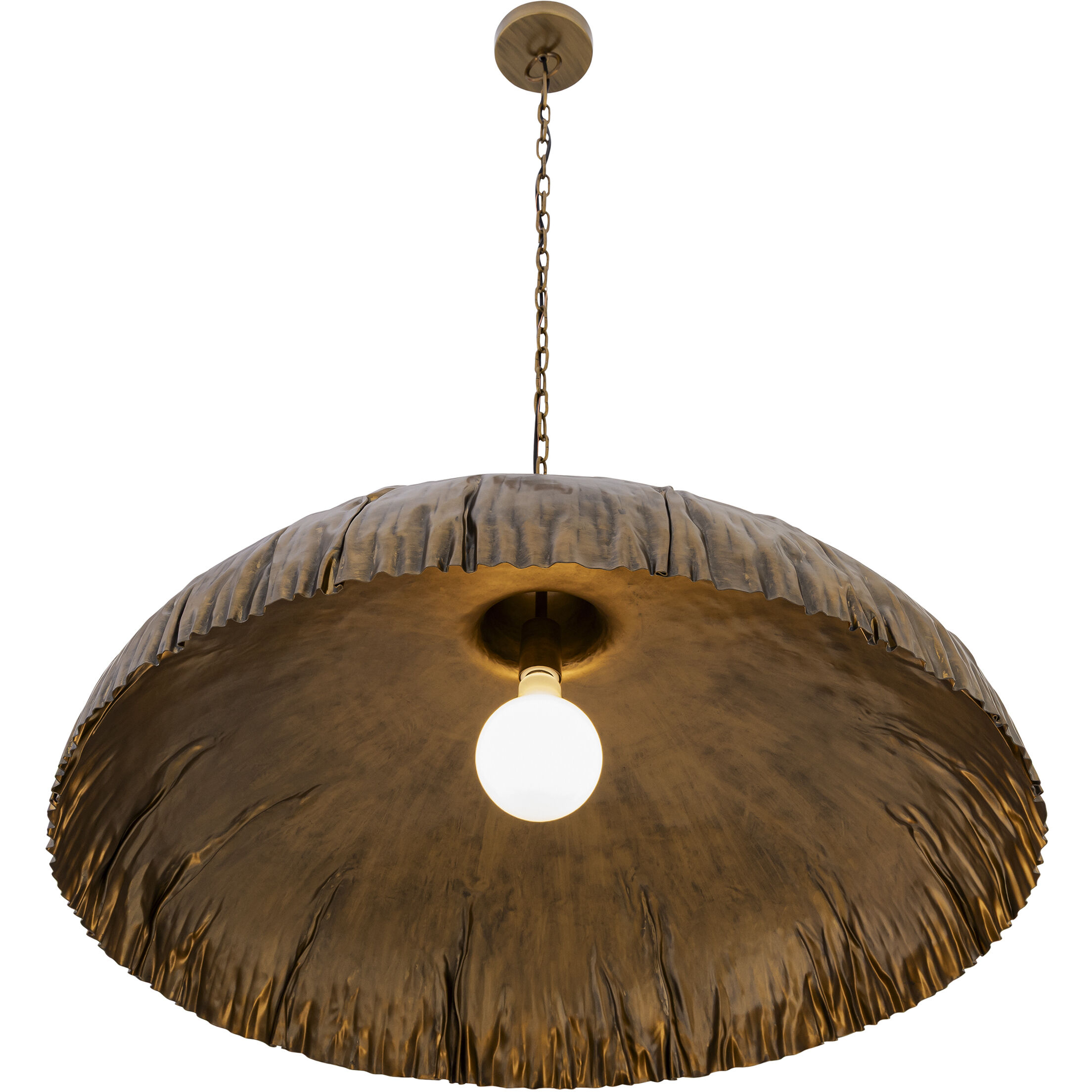 Zinnia 1 Light 36 inch Antique Brass Pendant Ceiling Light