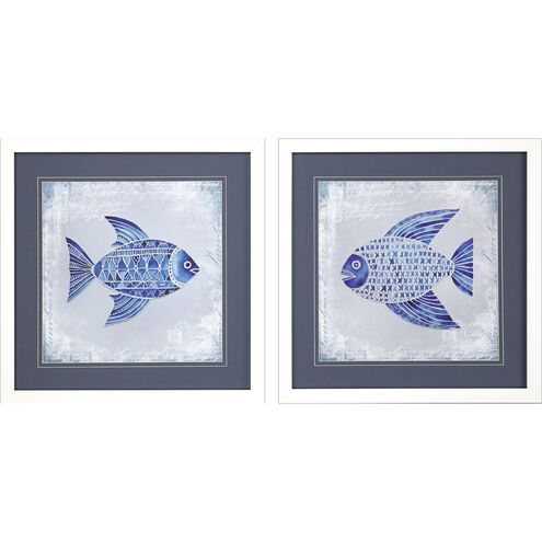 Animals Collection Block Profile Matted White Framed Art