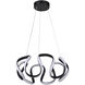 Pulse LED 17.75 inch Flat Black Pendant Ceiling Light