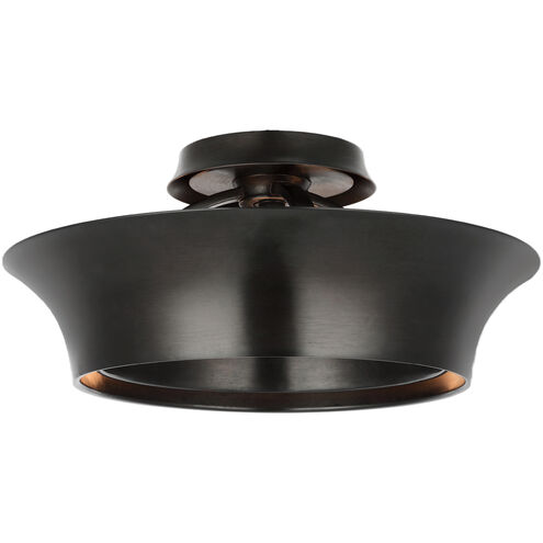 Thomas O'Brien Garland LED 15 inch Aged Iron Dual Lit Ring Semi-Flush Mount Ceiling Light