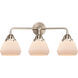 Nouveau 2 Fulton LED 24.75 inch Brushed Brass Bath Vanity Light Wall Light in Matte White Glass