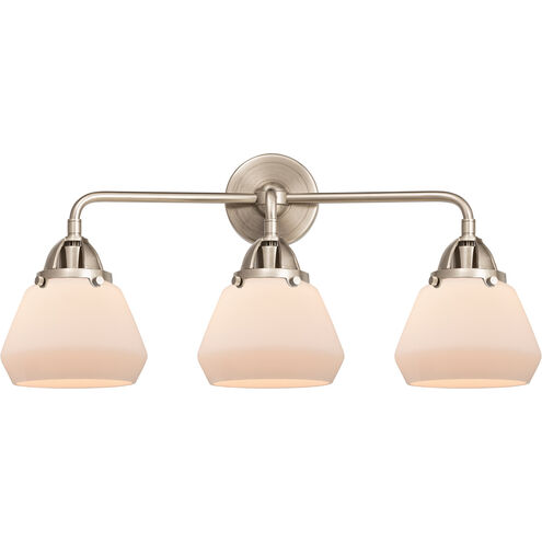 Nouveau 2 Fulton LED 24.75 inch Brushed Brass Bath Vanity Light Wall Light in Matte White Glass