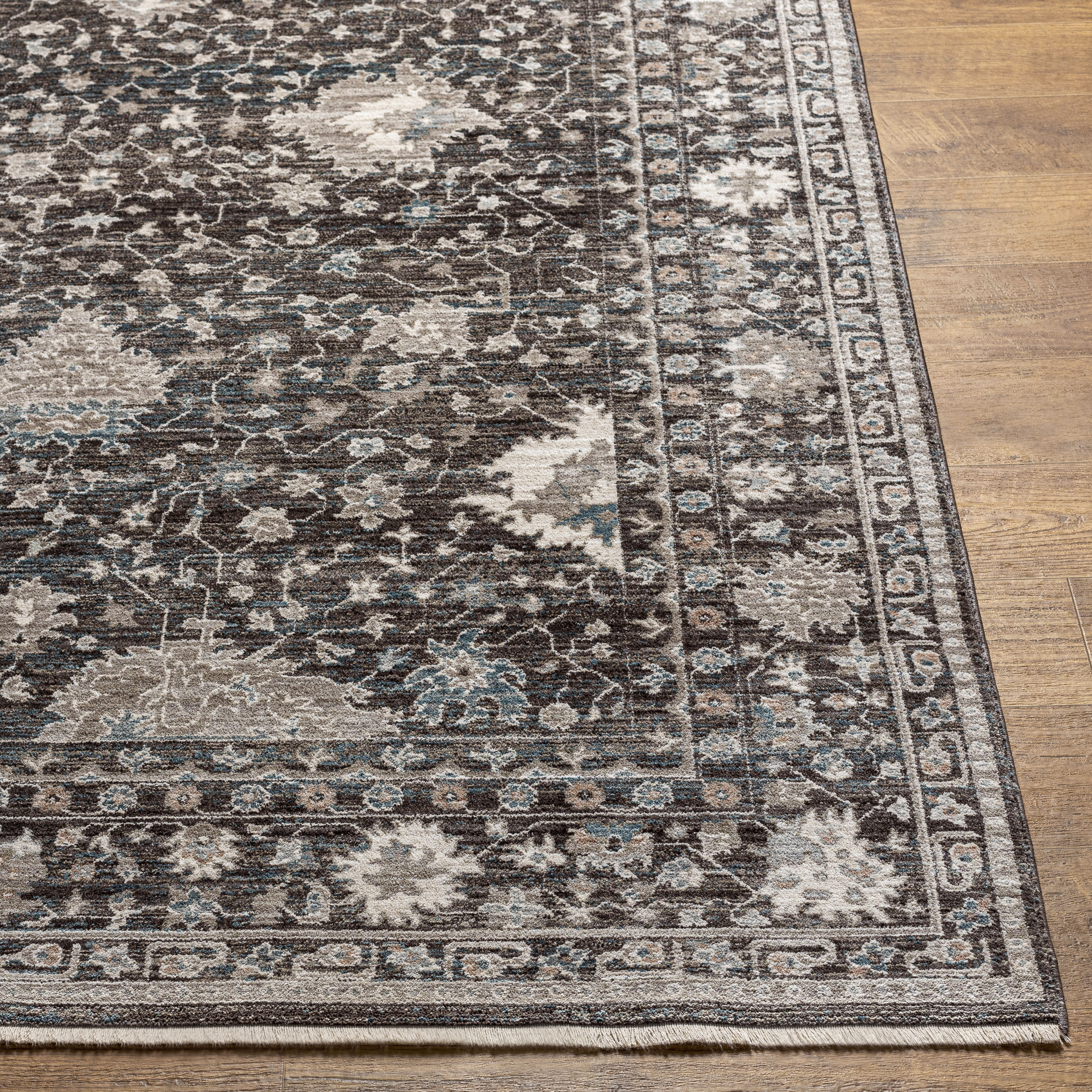 Carlisle 120 X 94 inch Medium Grey Rug, Rectangle