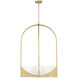 Devon 6 Light 24 inch Modern Gold Chandelier Ceiling Light