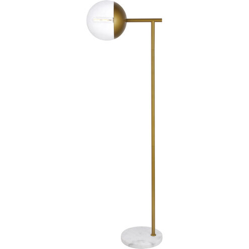 Eclipse 50.5 inch 40 watt Brass Floor Lamp Portable Light