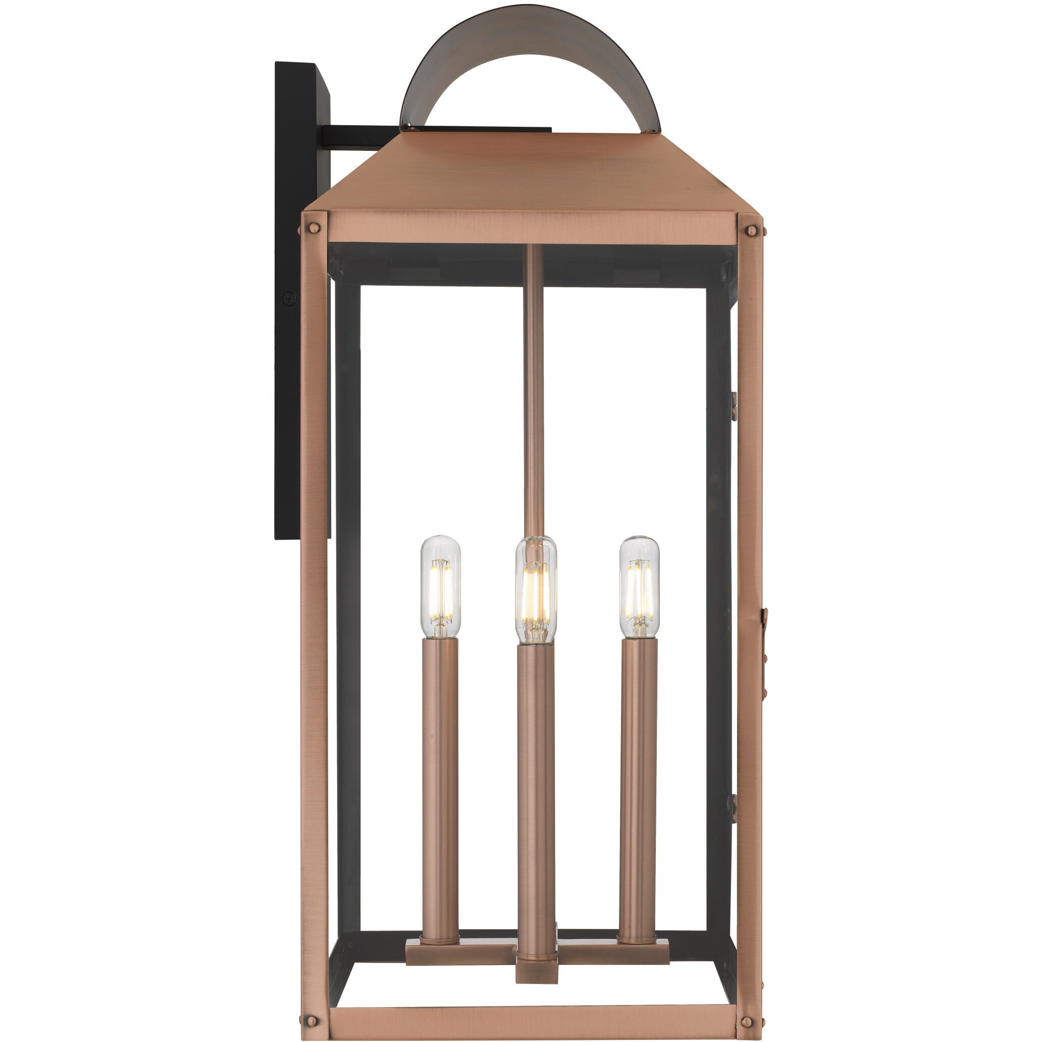 Beryn 4 Light 23 inch Aged Copper Outdoor Wall Lantern