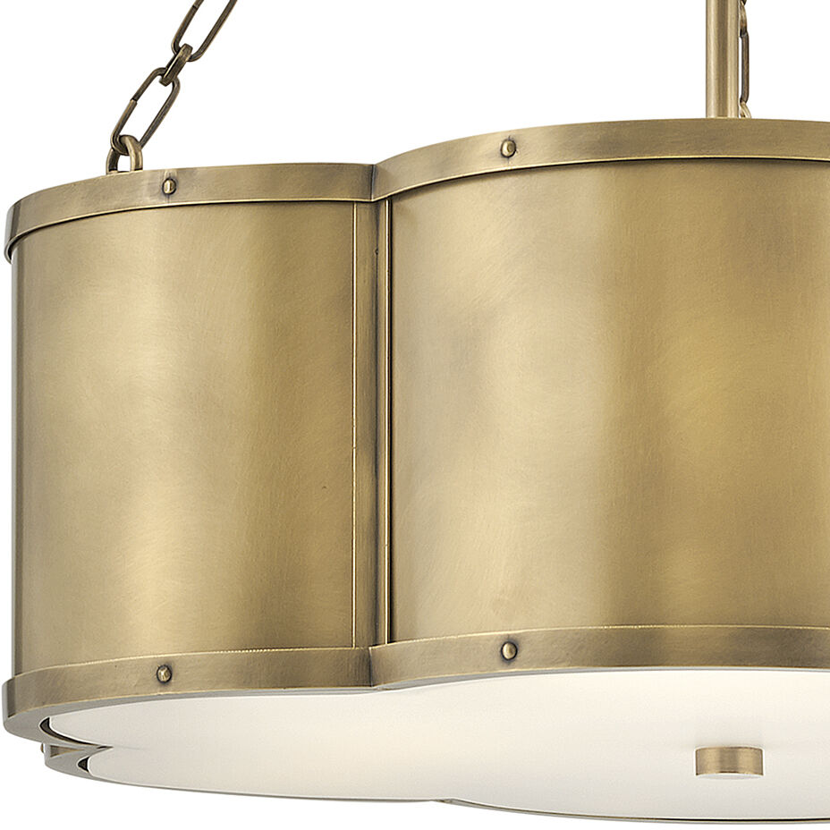 Chance 3 Light 22 inch Heritage Brass Indoor Chandelier Ceiling Light